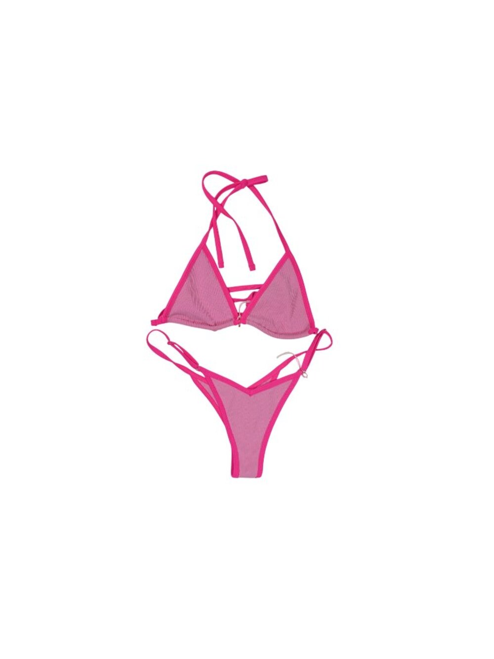 Cosmic Palms Nova Top & Amber Bottoms Bikini Set in Bubblegum